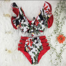 Load image into Gallery viewer, BIKINI SET FLORAL RED
