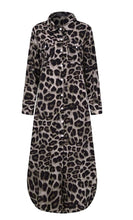 Load image into Gallery viewer, VESTIDO / CAMISA LAGO ESTAMPADO DE LEOPARDO
